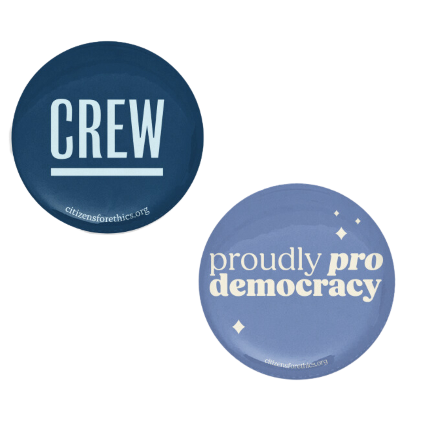 Proudly Pro Democracy 2-Button Pack